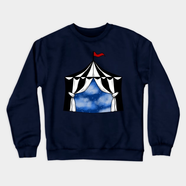 Night Circus Tent Crewneck Sweatshirt by CipherArt